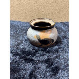 Handcrafted Ceramic Small Vase With Abstract Design